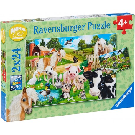 Puzzle 2x24 Animal Friends - RAVENSBURGER dėlionė