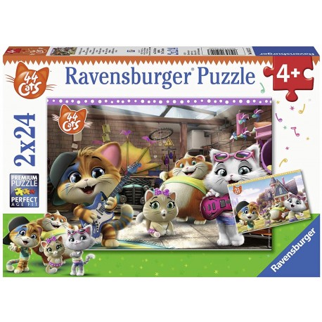 Puzzle 2x24 44 Cats - RAVENSBURGER dėlionė