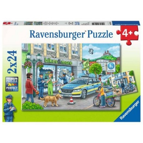 Puzzle 2x24 Police at Work - RAVENSBURGER dėlionė
