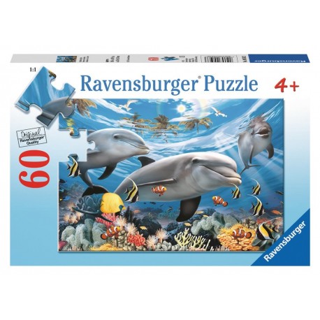 Puzzle 60 Dolphins - RAVENSBURGER dėlionė