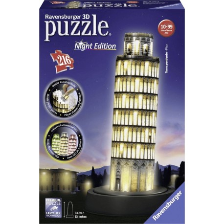 3D Puzzle  Pizza Tower With Lights