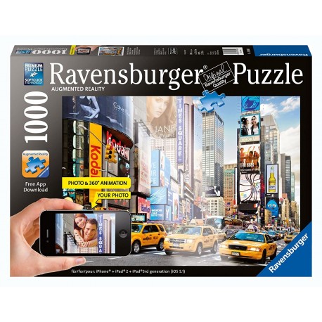 Augmented Reality Times Square New York Puzzle - 1000 Piece