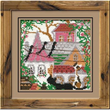 City & Cats Summer - Cross Stitch Kit from RIOLIS Ref. no.:612