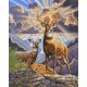 Wizardi Painting by Numbers Kit Northern Deer 40x50 cm H062