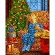 Wizardi Painting by Numbers Kit Christmas Night 40x50 cm L021