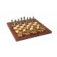 Luxury Solid Brass Chess Set with Elm Wood Chess Board