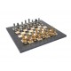 Solid Brass Chess Set with Luxurious Briar Wood game Board