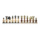 Solid Brass and Wood Chess Set with Luxurious Elm Wood game Board