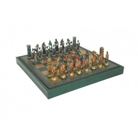 ROMĖNAI PRIEŠ BARBARUS II: Prabangūs metaliniai šachmatai + ŠAŠKĖS
