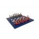 EGYPTIANS II: Metal Chess Set with Beautiful Briar Erable Wood Chessboard