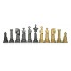 ROMOS IMPERATORIAI II: Prabangūs metaliniai šachmatai su balta žaidimo lenta iš medienos