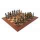 SPARTAKAS: šachmatų rinkinys su įspūdinga vertingos medienos lenta