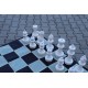 LAUKO ŠACHMATAI: didžiuliai tvirto plastiko šachmatai žaidimui lauke