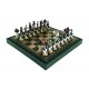 Napoleon In Russia: Handpainted Chess Set with Leatherette Chessboard + CHECKER SET