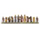 ROMANS VS ARABS: Handpainted Chess Set with Glossy Briar Walnut Chessboard
