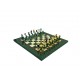 GOLF SET: Handpainted PEWTER Chess Set with Briar Erable Wood Chessboard