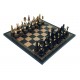 ANCIENT EGYPT: Handpainted Chess Set with Beautiful Leatherette Chessboard