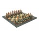 ROMANS vs GLADIATORS: Handpainted Chess Set with Luxurious Wooden Chessboard