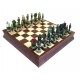 II PASAULINIS KARAS: unikalūs šachmatai su žaidimo lenta + riešutmedžio dėžė