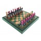 VANDUO vs UGNIS: rankomis spalvinti šachmatai su odos stiliaus lenta ir dėže + ŠAŠKĖS