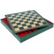 WATER vs FIRE: Handpainted Chess with Quality Leatherette Chessboard & Box + Checker Set