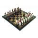 JAZZ VS ROCK: Handpainted Chess Set with Quality Leatherette Chessboard