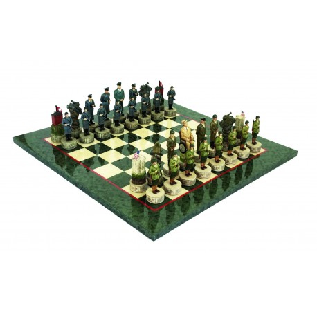 HITLERIS vs RUZVELTAS: šachmatai su prabangios medienos lenta