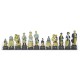 CIVIL-WAR: Beautiful Chess Set with Ebony Style Wooden Chessboard