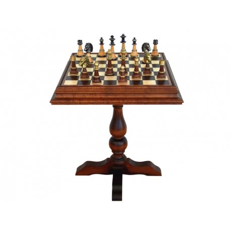 Wooden Chess Table with Beautiful Luxurious Chess Set