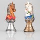 Handpainted MEDIEVAL Chess Set with Leatherlike Chess Board