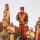 CRUSADE SET: Handpainted Chess Set with Map Styled Leatherette Chessboard