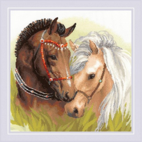 Pair of Horses cross stitch kit by RIOLIS Ref. no.: 1864