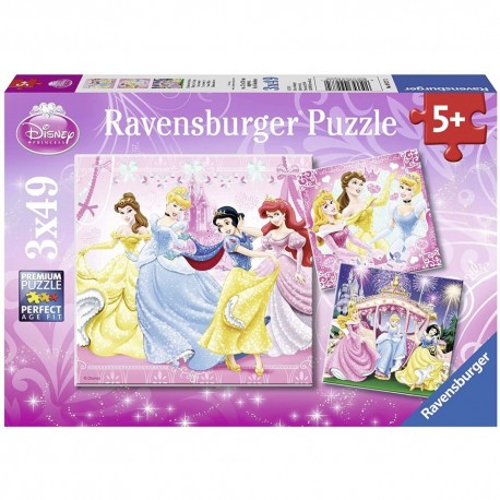 3 X 49 Puzzle Disney Princess - RAVENSBURGER dėlionė