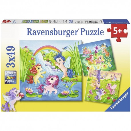 Fairyland Ponies 3X49 Puzzle - RAVENSBURGER dėlionė