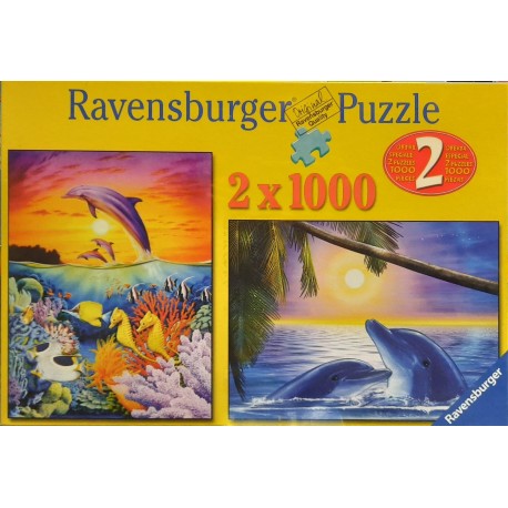 2 x 1000 Dolphin Puzzles - RAVENSBURGER dėlionė