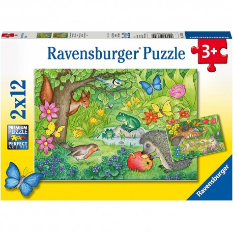 Animals in Our Garden 2 x 12 Puzzles - RAVENSBURGER dėlionė