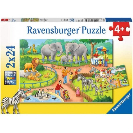 2X24 Puzzles: A Day in The Zoo