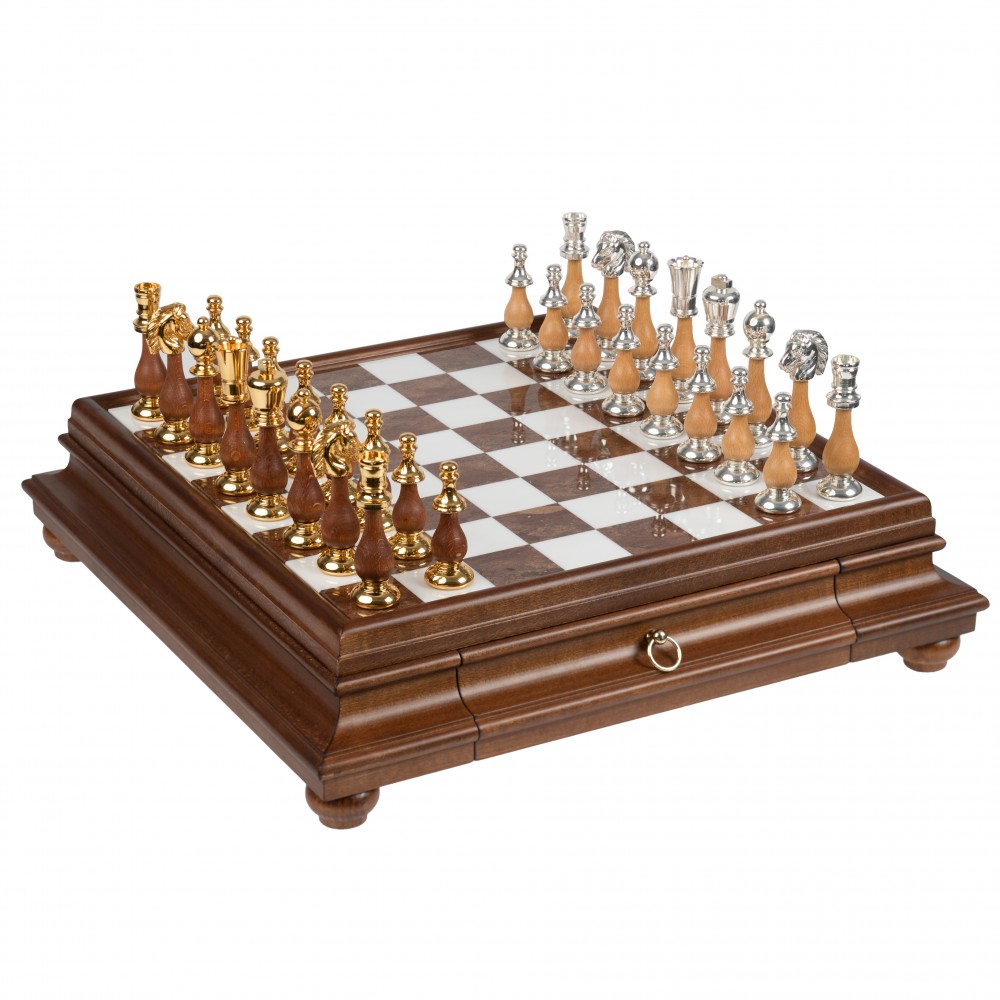 Luxury chess set Samurai 600140236 (bronze, gold/silver)