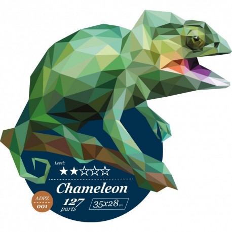 Chameleon - unique WOODEN puzzle 127 pcs