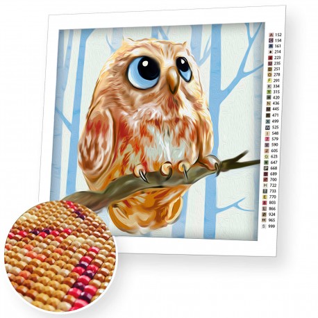 Diamond Painting Kit Owl AZ-1550 15_15cm