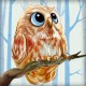 Diamond Painting Kit Owl AZ-1550 15_15cm