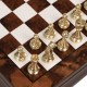 Luxurious Metal Chess With Wooden Box