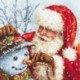 Santa Claus and Snowman SLETI919 - Cross Stitch Kit