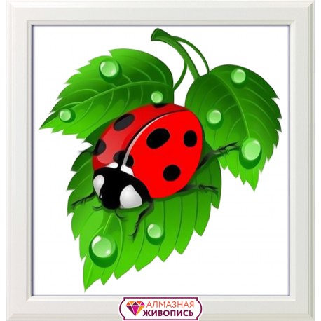 Deimantinis paveikslas Ladybug AZ-1115 Dydis: 20x20