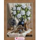 Diamond Painting Kit White Roses and Coffee AZ-1657 30_40cm