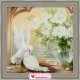 Diamond painting Pigeons & White Roses AZ-1099 Size: 50х50