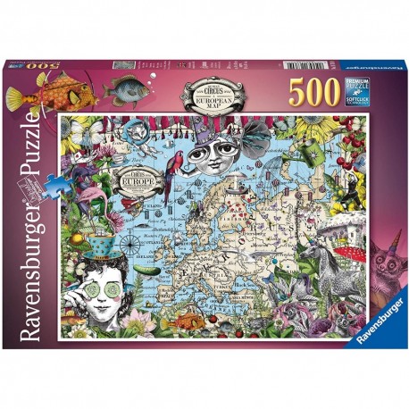 European Map 500 Piece Puzzle - RAVENSBURGER dėlionė