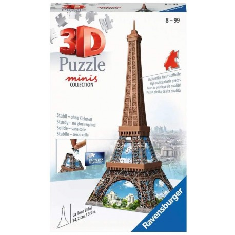 3D Mini Puzzle - Eiffel Tower Building 54 Piece Puzzle - RAVENSBURGER 3D dėlionė