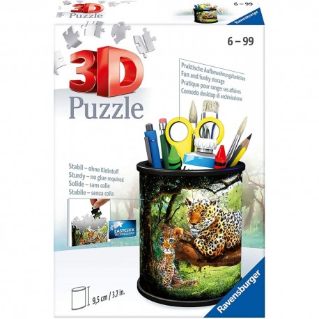 3D Mini Puzzle - Big Cats 54 Piece Puzzle - RAVENSBURGER 3D dėlionė
