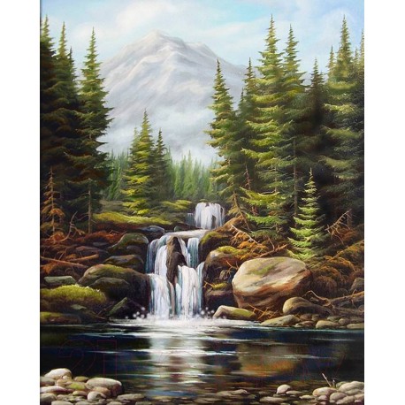 Deimantinis paveikslas Heavy Waterfall AZ-1685 40x50cm